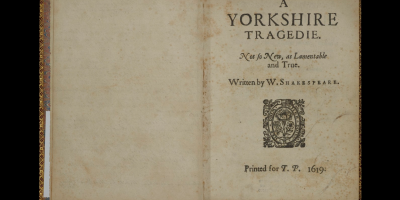 Title page from A Yorkshire Tragedie.
