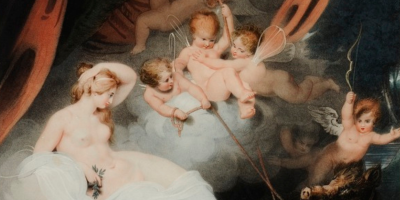 Painting of Venus surrounded by cherubs.